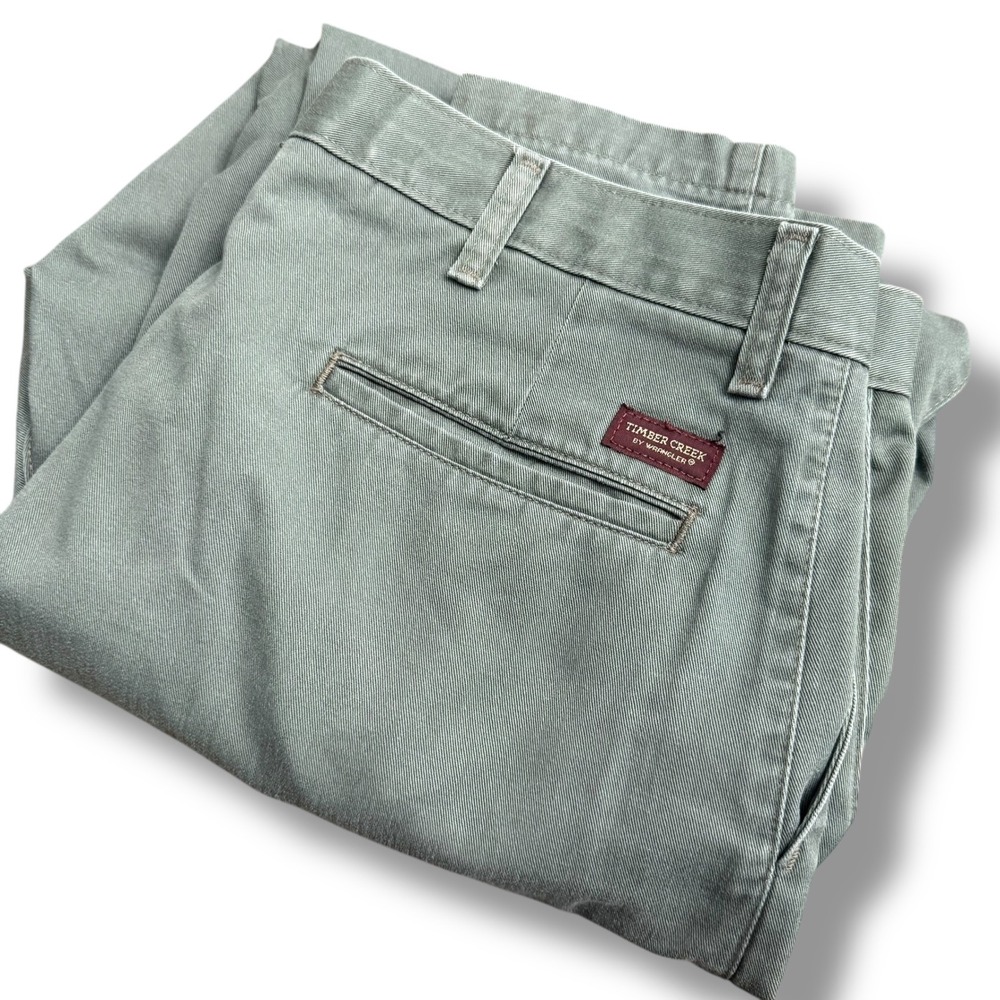 Timber Creek Mens Pleated Casual Pants Chinos Tan Beige Size‎ 38x29 Cotton